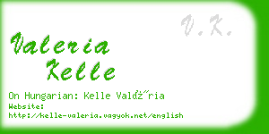 valeria kelle business card